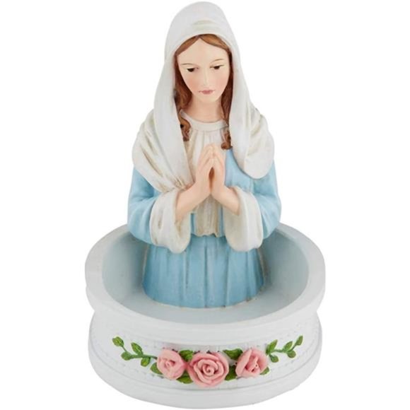 Autom Religious Madonna Rosary Holder Statue, Catholic Home Decor, 5 Inch - Picture 2 of 4
